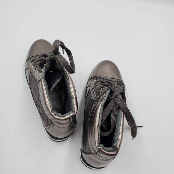 Bronze High Top Quilted Sneakers - Picture 6 of 9